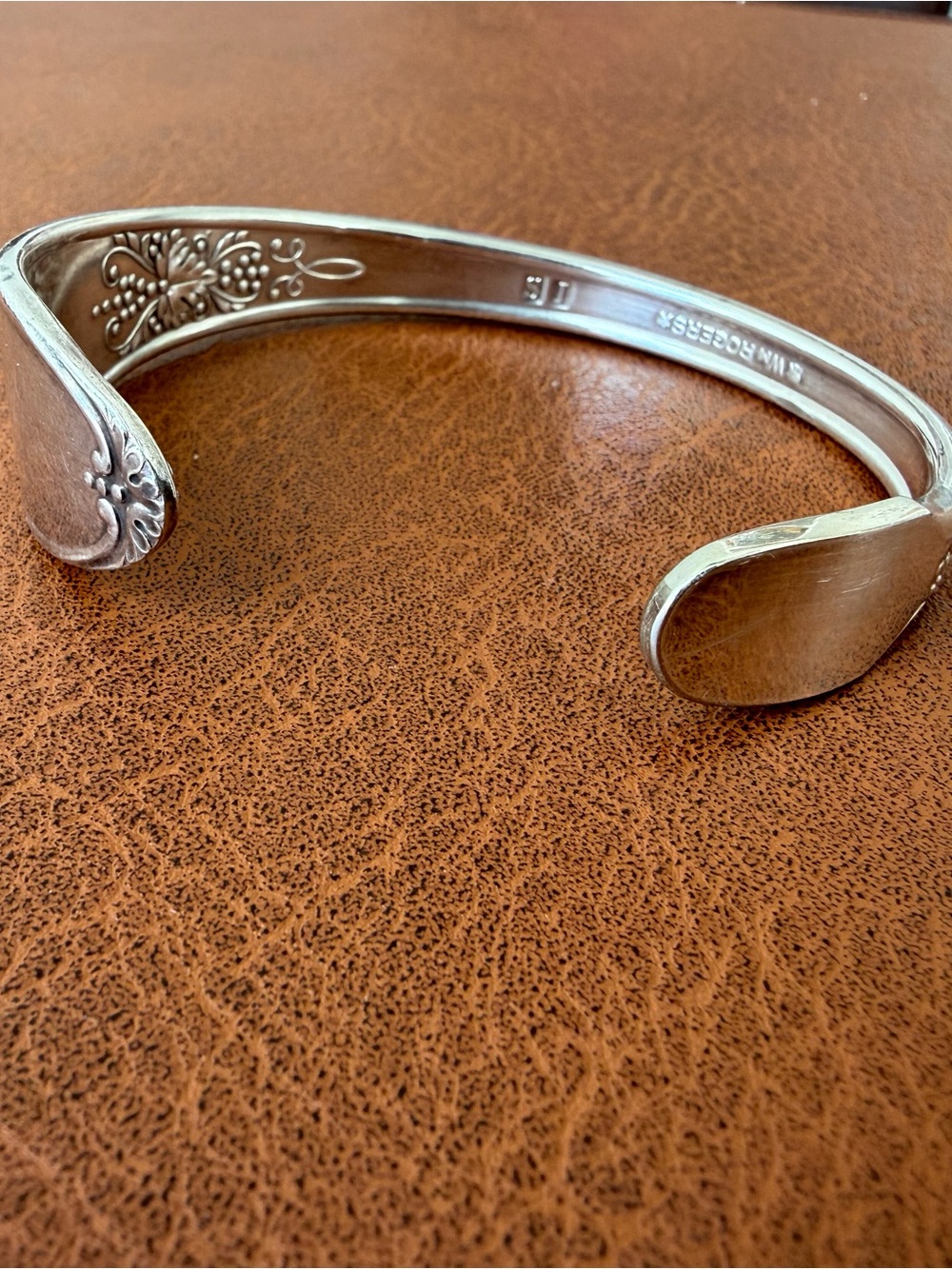 Vintage WM Rogers Spoon Bracelet Cuff Upcycled Flatware Jewelry